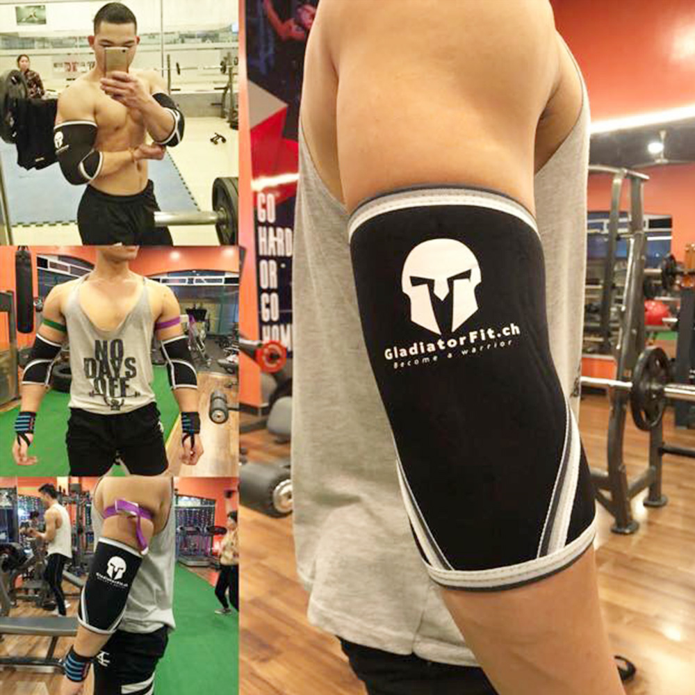 Xỏ bảo vệ khuỷu tay tập Gym GLADIATOR co giãn 4 chiều