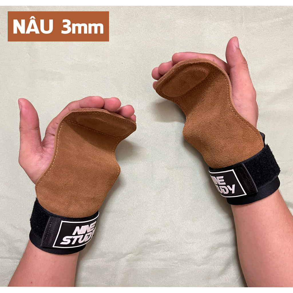 Găng Tay Tập Gym NINE STUDY - Dây kéo lưng Lifting Straps đa năng hỗ trợ tập Gym, Deadlift, lên xà, nâng tạ