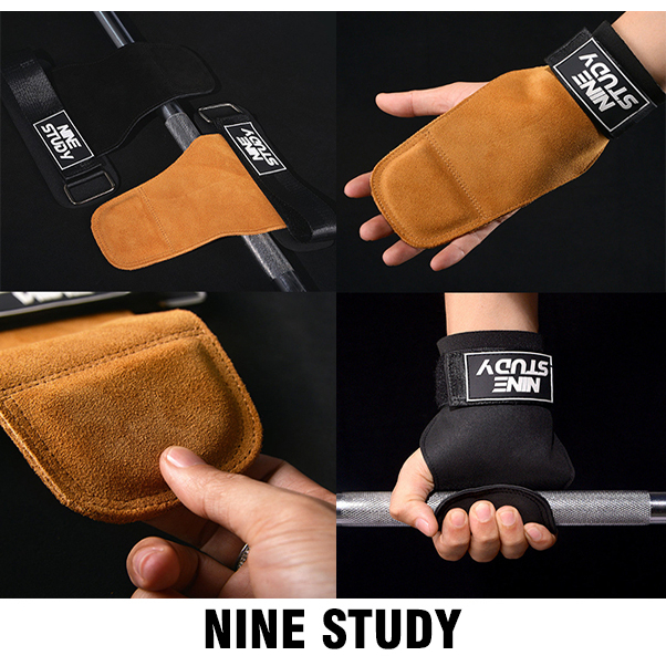 Găng Tay Tập Gym NINE STUDY - Dây kéo lưng Lifting Straps đa năng hỗ trợ tập Gym, Deadlift, lên xà, nâng tạ