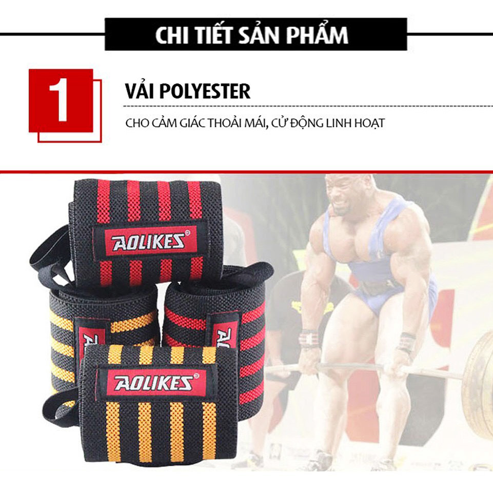 Đai Quấn Cổ Tay Tập Gym Aolikes - Hỗ trợ bảo Vệ Khớp Cổ Tay