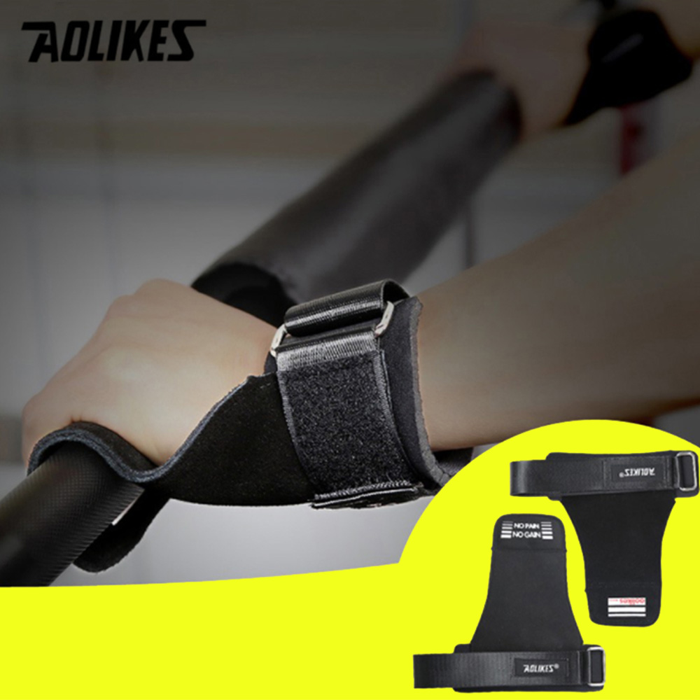 Găng tay Kéo lưng Aolikes- Lifting Grips hỗ trợ các bài kéo lưng, lên xà, nâng tạ