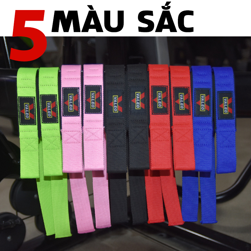 Dây kéo lưng tập GYM VALEO Lifting Straps -Hỗ trợ Deadlift, kéo tạ, lên xà (1 Đôi)